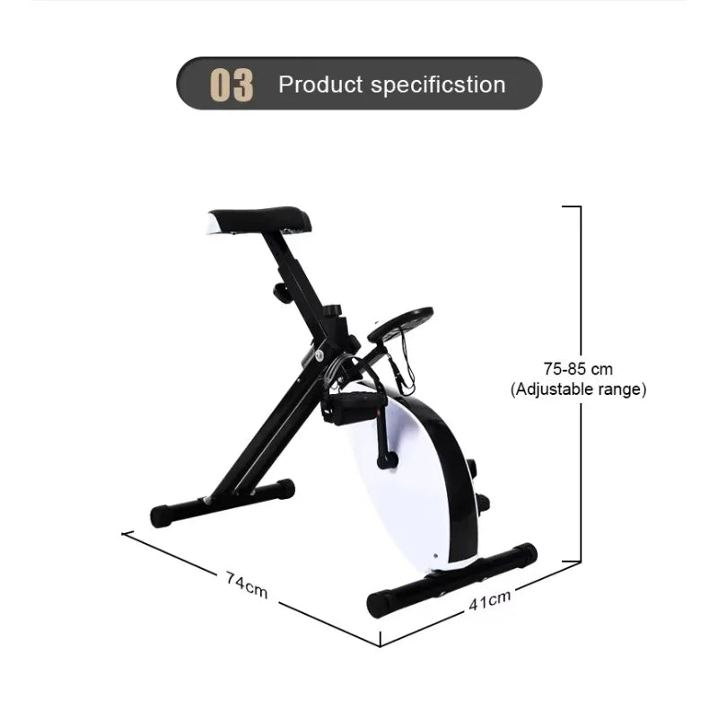 Portable Lightweight Magnetic Control Exercise Bike - New Arrival for Home Gym Use Foldable Design for Leg Training